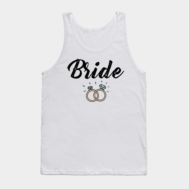 Bride with Diamond Ring Wedding Gift Tank Top by Suniquin